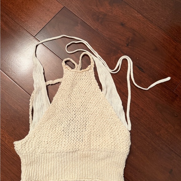 Free People Cream Knit Crop Top - Picture 5 of 5